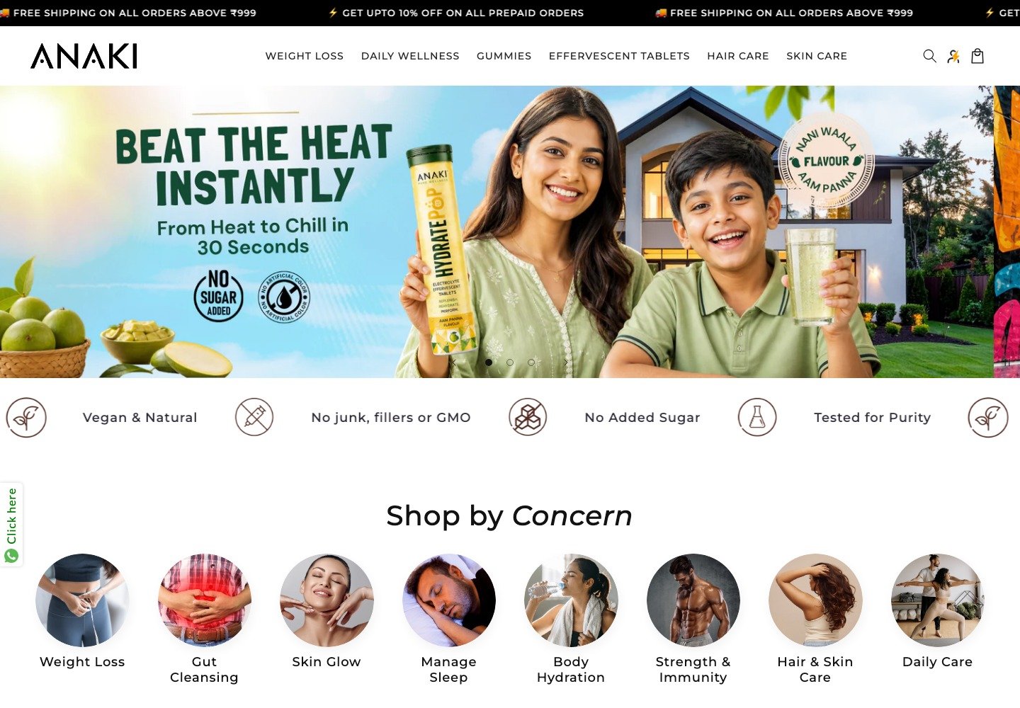 Anaki Herbal desktop storefront
