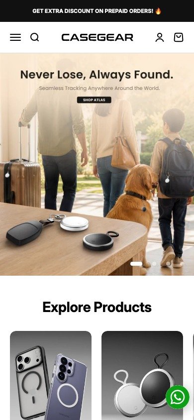 Casegear mobile storefront