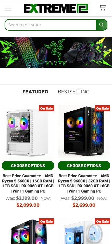 ExtremePC mobile storefront