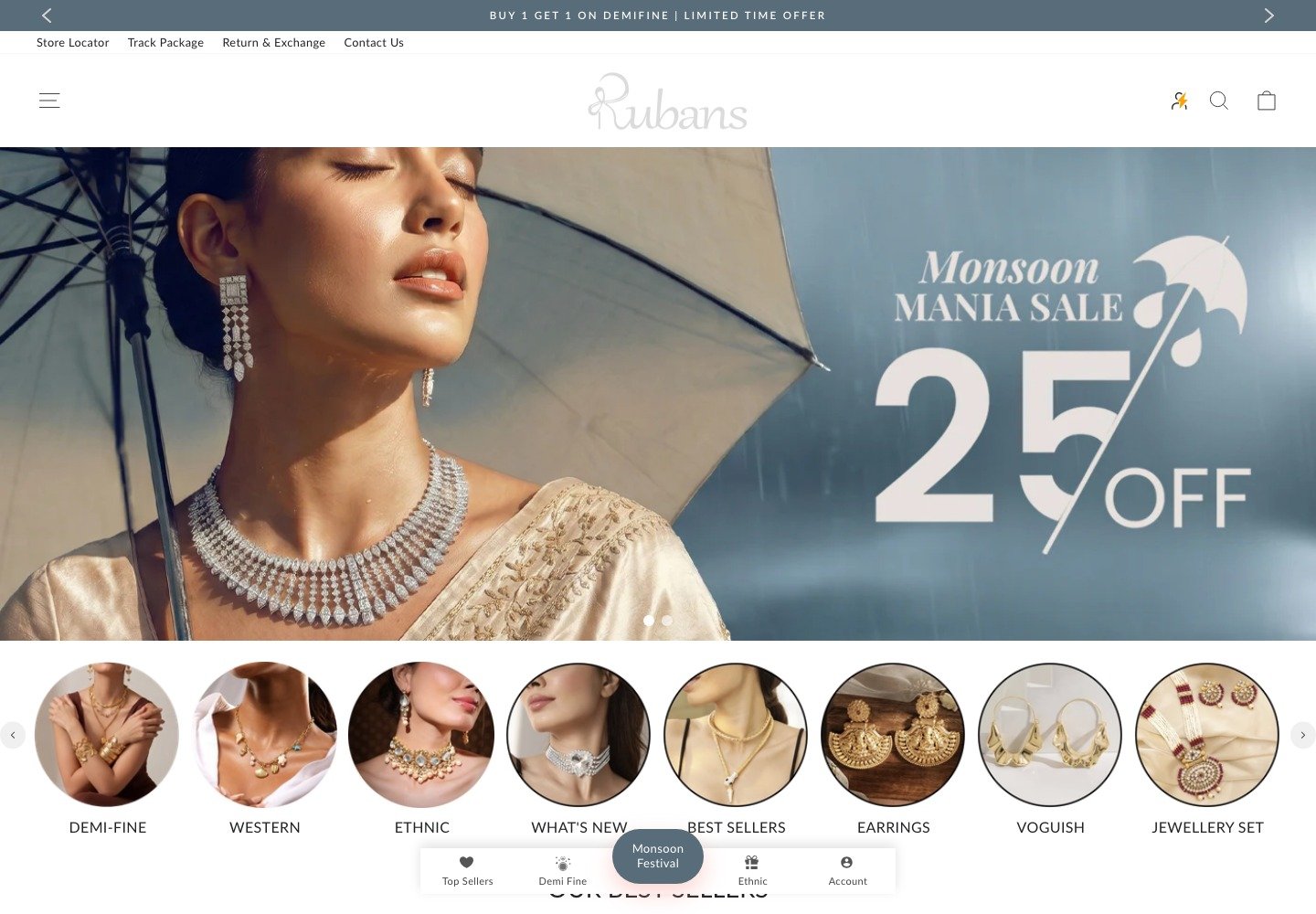 Rubans desktop storefront