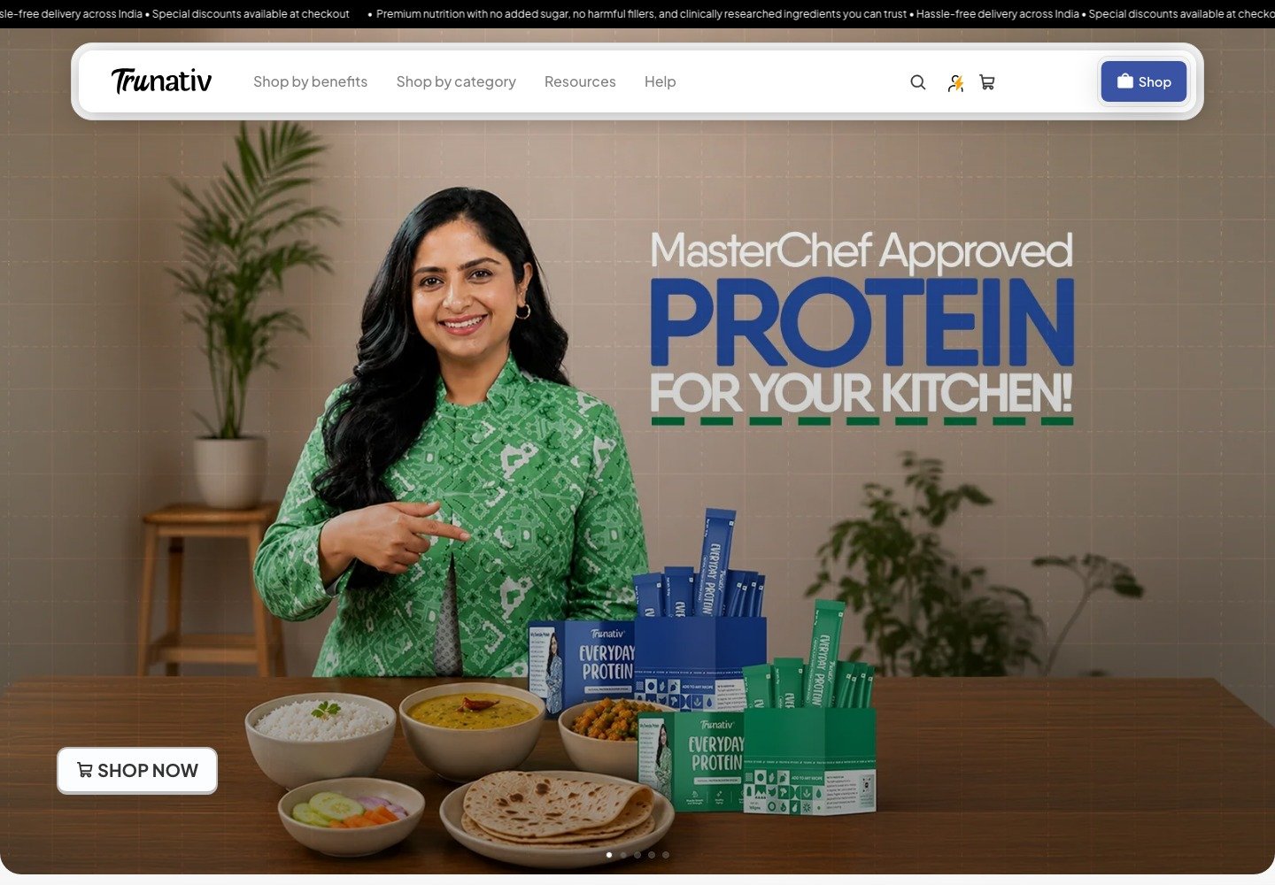 TruNativ desktop storefront
