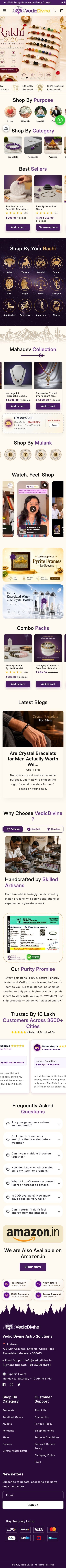 Vedic Divine full mobile storefront view
