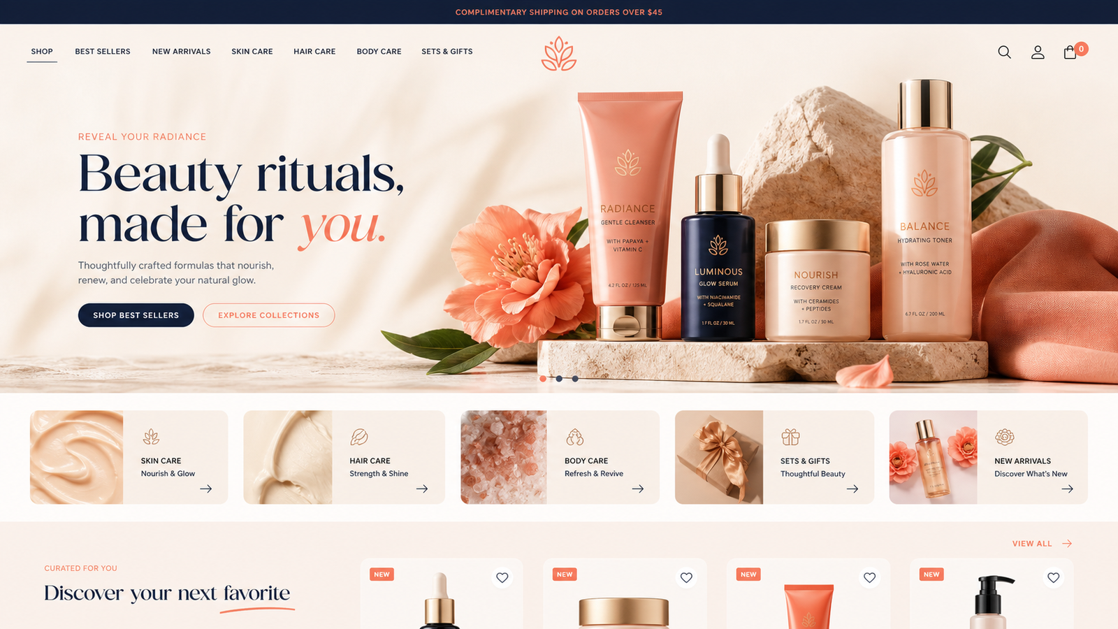 Representative Shopify storefront concept for A+ Listings