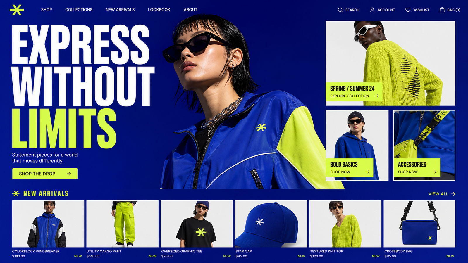 Representative Shopify storefront concept for Theme Development